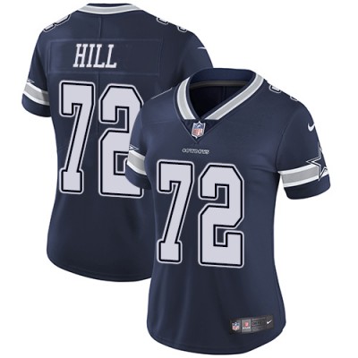 Nike Dallas Cowboys #72 Trysten Hill Navy Blue Team Color Women's Stitched NFL Vapor Untouchable Limited Jersey
